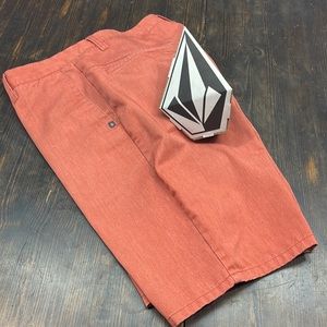 Volcom Fricking Chino Corpo Class W33 Heather Coral Shorts